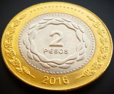 Cumpara ieftin Moneda bimetal 2 PESOS - ARGENTINA, anul 2016 * cod 1201 B = A.UNC