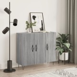 vidaXL Dulap, gri sonoma, 90x34x80 cm, lemn compozit