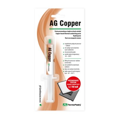 Pasta Termoconductoare Termopasty AG Copper, Tip Seringa, 1.5g ART.AGT-060 foto