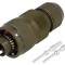 Conector militar 10SL mufă tată 2 pini