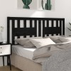 VidaXL Tăblie de pat, negru, 126x4x100 cm, lemn masiv de pin 818664