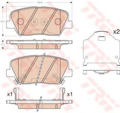 Set placute frana,frana disc HYUNDAI i30 Cupe (2013 - 2016) TRW GDB3549 foto