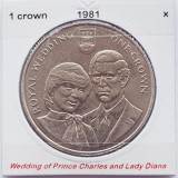 2900 Gibraltar 1 Crown 1981 Elizabeth II (Royal Wedding) km 14