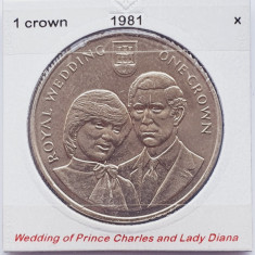 2900 Gibraltar 1 Crown 1981 Elizabeth II (Royal Wedding) km 14