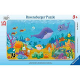 Puzzle Tip Rama Animalute Marine, 15 Piese, Ravensburger