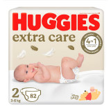 Cumpara ieftin Huggies - Scutece Extra Care Mega, Marimea 2, 82 buc, 3-6 kg