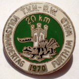 I.650 INSIGNA GERMANIA TURISM VOLKSWANDERTAG 1970 FURTH IM WALD 20mm email, Europa