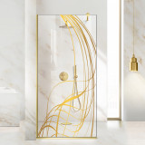 Paravan dus walk-in Aqua Roy Gold, model Lava auriu, sticla 8 mm clara, securizata, anticalcar, 70x195 cm