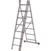 Scara Aluminiu Metalkas 3 Tronsoane, 7 Trepte, 1.9-3.47m, Max 150kg