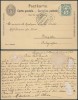 Switzerland 1903 Uprated Postcard stationery Lugano Bruxelles Belgium DB.401