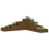 Jardinieră grădină cu 4 niveluri, maro miere, 106x104,5x36 cm