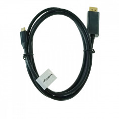 Cablu USB-C la DisplayPort, 1.8m, tata-tata, Lanberg 43681, HDR, DPCP 1.0, 4K-60Hz, negru