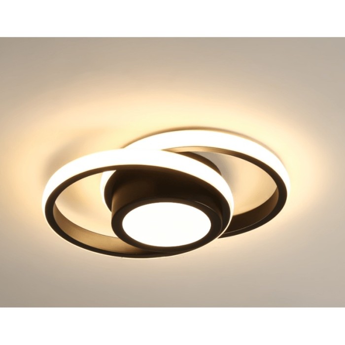 Lustra LED 46W, cercuri, lumina rece/calda/neutra