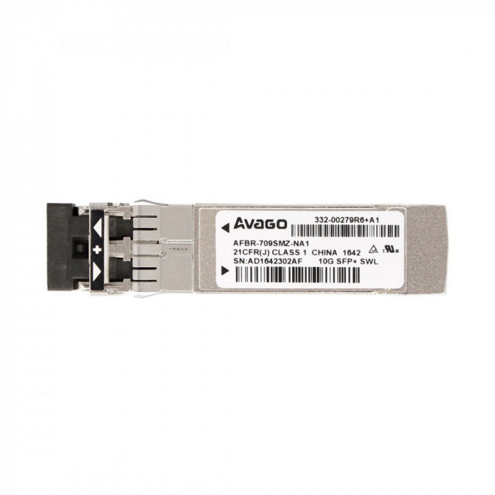 Modul GBIC AVAGO 332-00279R6+A1 AFBR-703SMZ-NA1 10GbE 10GBASE-SR EtherNet SFP+ LC MMF SW 850nm