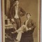 STUDIO TH . JOOP , BERLIN , DOI TINERI ROMANI IN STUDIO , FOTOGRAFIE C.D.V. , 1879