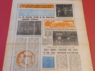 Ziarul SPORTUL - Supliment FOTBAL 03.11.1989 (DINAMO - PANATHINAIKOS) foto