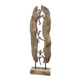 Cumpara ieftin Decoratiune de masa Climb lemn de mango natural si aluminiu 21x8x69 cm