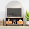 VidaXL Comodă TV, 100x33x46 cm, lemn masiv de acacia &amp; lemn compozit 351979