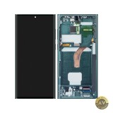 Display cu Touchscreen Samsung Galaxy S22 Ultra 5G S908 cu Rama Verde Service Pack GH82-27488D