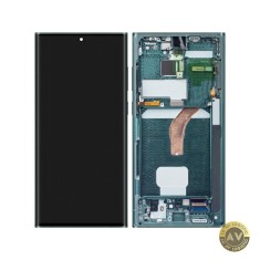 Display cu Touchscreen Samsung Galaxy S22 Ultra 5G S908 cu Rama Verde Service Pack GH82-27488D