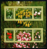 Romania 2006, LP 1716 b, Lalele, bloc de 6, MNH! LP 11,30 lei, Flora, Nestampilat
