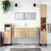 VidaXL Dulap de baie cu oglindă, stejar sonoma, lemn prelucrat 833886