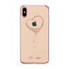 Husa Originala Ultra Slim Wish Lux Elegance Cu Cristale Iphone X, XS Rose Transparent, Apple