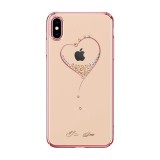 Husa Originala Ultra Slim Wish Lux Elegance Cu Cristale Iphone X, XS Rose Transparent, Apple