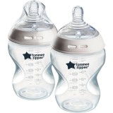Tommee Tippee Natural Start Anti-Colic biberon pentru sugari Slow Flow 0m+ 2x260 ml