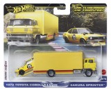 HOT WHEELS TRANSPORTATOR SAKURA SPRINTER CU MASINUTA TOYOTA COROLLA LEVIN SCARA 1 LA 64 SuperHeroes ToysZone