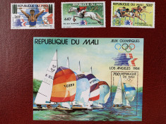mali - Timbre sport, jocurile olimpice 1984, nestampilate MNH foto