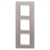 Rama Ornament 3P verticala sticla LUX Gewiss Chorus gri perlat GW16227GP