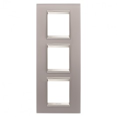 Rama Ornament 3P verticala sticla LUX Gewiss Chorus gri perlat GW16227GP