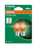 Set 2 becuri auto PY21W, 12V, 21W, OSRAM Ultra Life