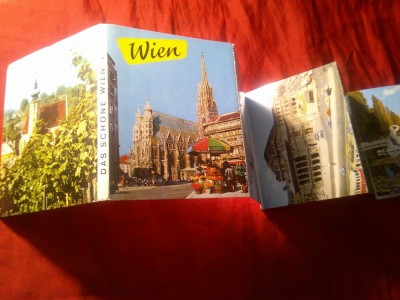 Pliant 12 mini-ilustrate Austria - Viena anii 70 ,10,5x7,5cm foto