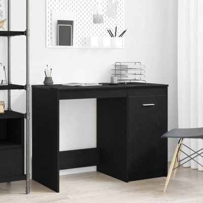 vidaXL Birou Stejar negru 100 x 50 x 76 cm Lemn compozit foto