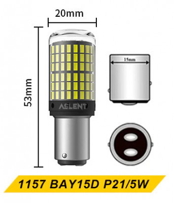 Set 2 Becuri LED Pro Canbus compatibile P21/5W Rosu foto