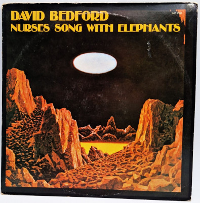 LP vintl David Bedford &amp;lrm;&amp;ndash; Nurses Song With Elephants 1972 NM / VG SUA post rock foto