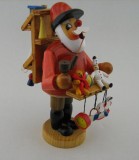 Decor Craciun fumator negustor de jucarii miniatura din lemn nefolosit