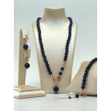 Set Energy din agat albastru safir