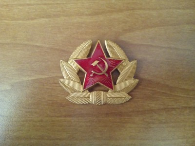 Cuc Militar Insemn Insigna Coifura Cascheta Comunista Sovietica URSS,T.GRATUIT foto