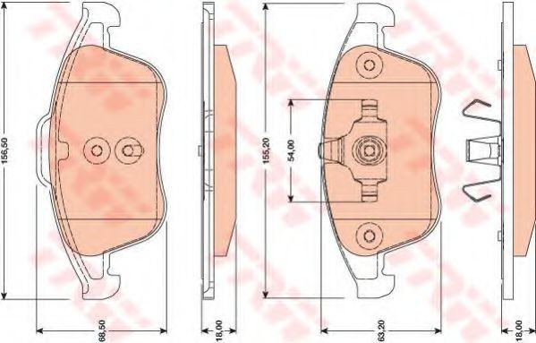 Set placute frana,frana disc RENAULT LATITUDE (L70) (2010 - 2016) TRW GDB1788