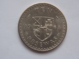 10 PESEWAS 1967 GHANA-XF