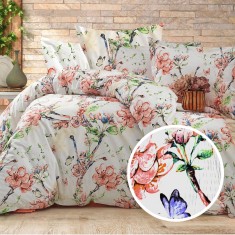 LENJERIE DE PAT CREPONATA 100% BUMBAC (CREP8) - doua persoane