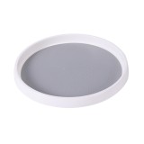 Tava rotunda de depozitare, Plastic, 25 cm, Gri