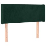Cumpara ieftin Tablie de pat cu aripioare verde inchis 103x16x78/88 cm catifea