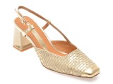 Pantofi IMAGE aurii, NA108, din piele naturala