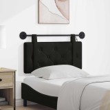 vidaXL Tăblie de pat suspendată Cu lumină LED Negru Piele artificială 3424077