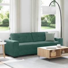 vidaXL Canapea cu pernă Verde &icirc;nchis Catifea