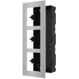 Panou frontal pentru 3 module videointerfon modular Hikvision DS-KD- ACF3/S;